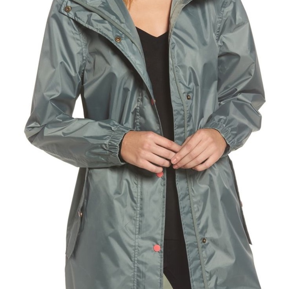 Joules Gray Utility Jacket with Hood and Water-Resistant Finish
